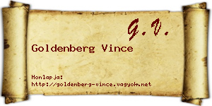 Goldenberg Vince névjegykártya